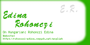 edina rohonczi business card